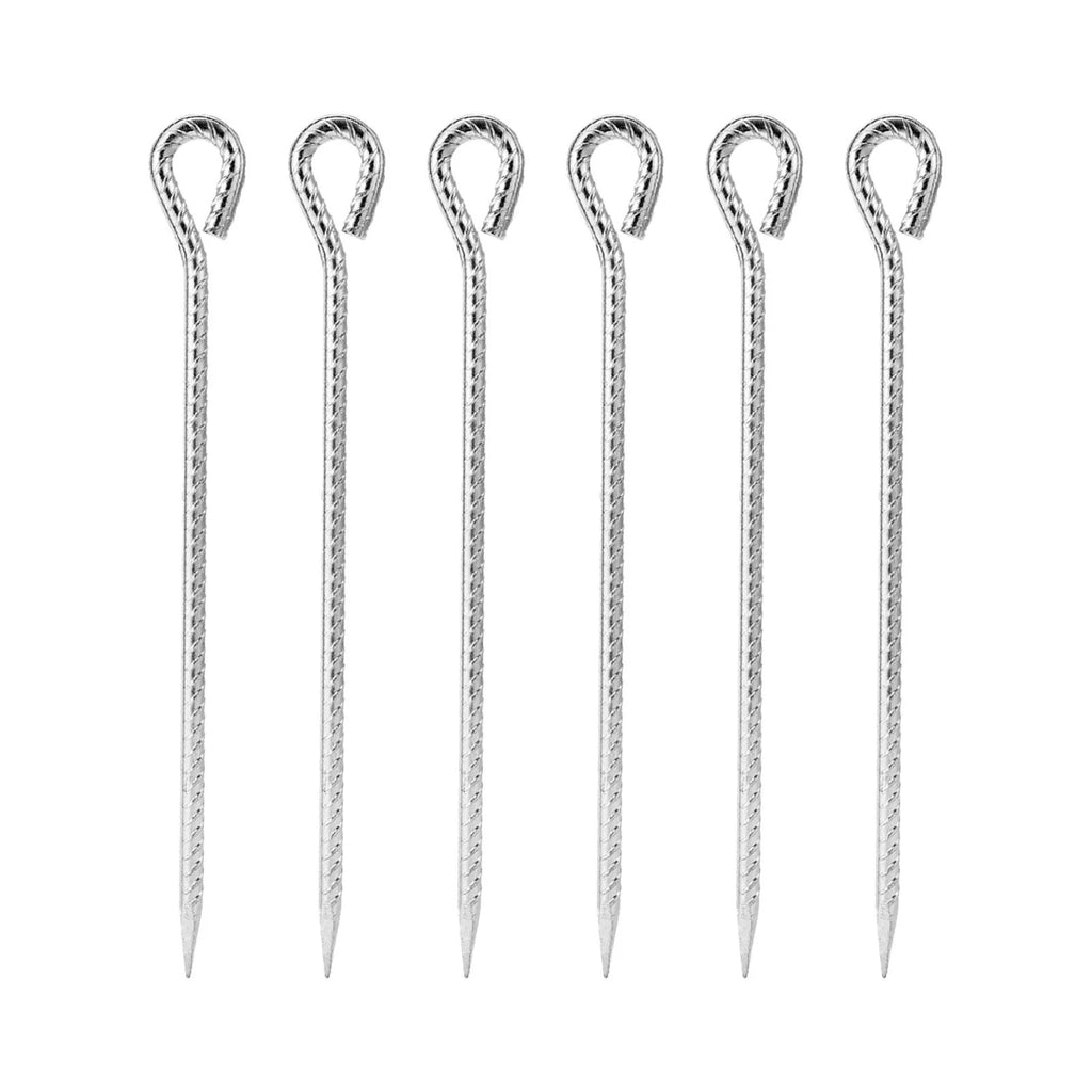 6 Pieces Tent Stakes Pegs with Hook 35CM N688