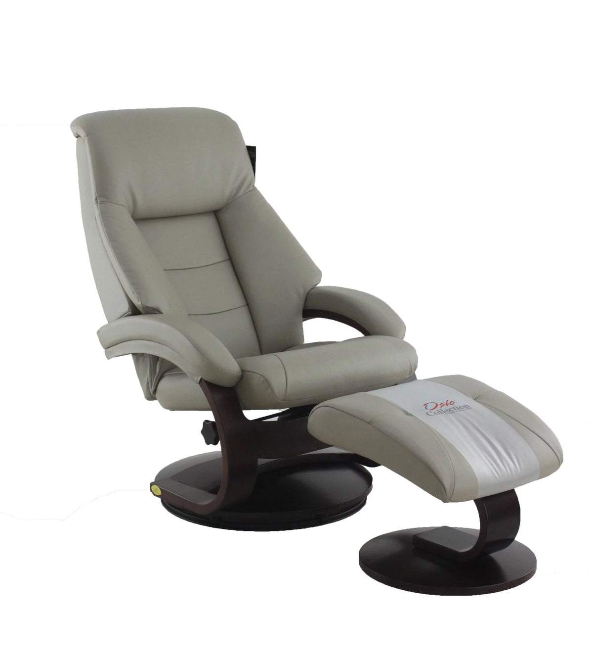Gray and Black Recliner Chair with Ottoman O5818