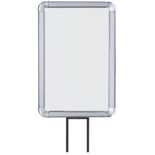 Chrome Vertical Fixed Mount Sign Frame J3963