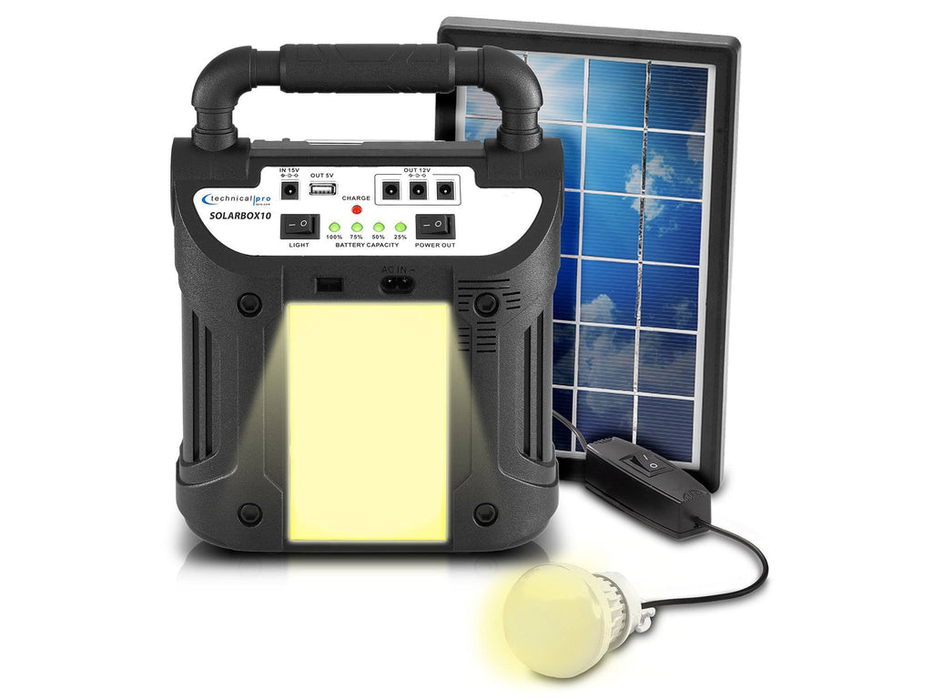 9-in-1 Solar Power Bank Speaker with 12V 3000 mAh Battery M939279