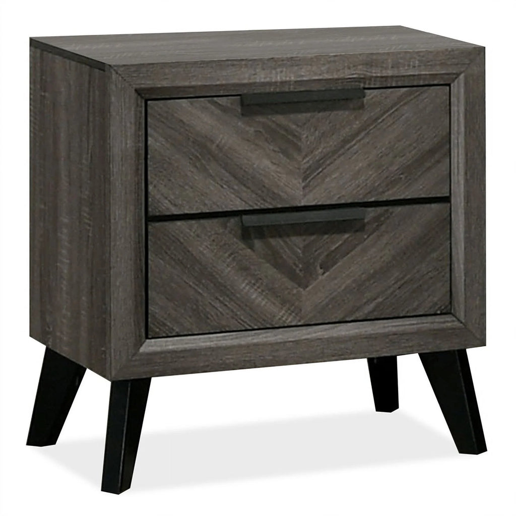 6pc Wood Gray Bedroom Set King Y844444