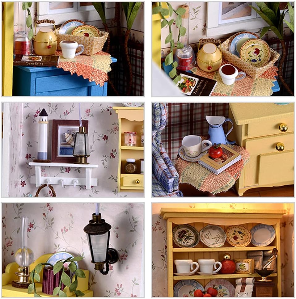 Dollhouse Miniature DIY House Kit with Furniture and Frame G71708
