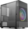 Pink Mid-Tower ATX PC Case with Tempered Glass E221
