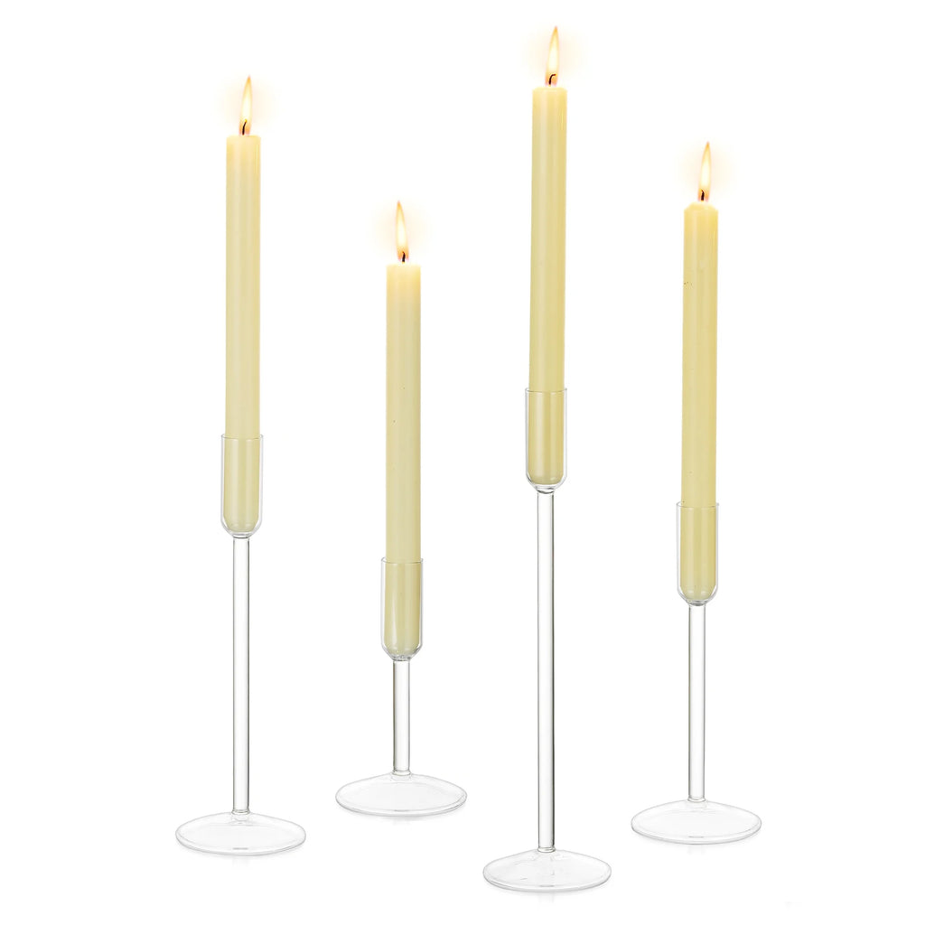 Glass Candlestick Holders Set of 4 Z69506
