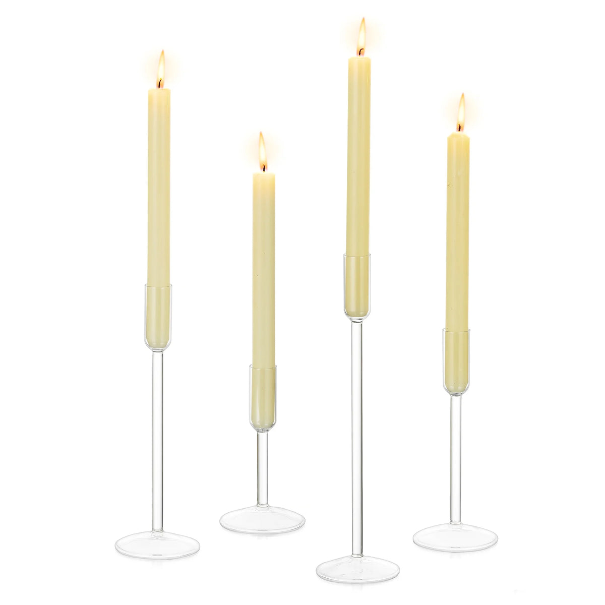 Glass Candlestick Holders Set of 4 Z69506
