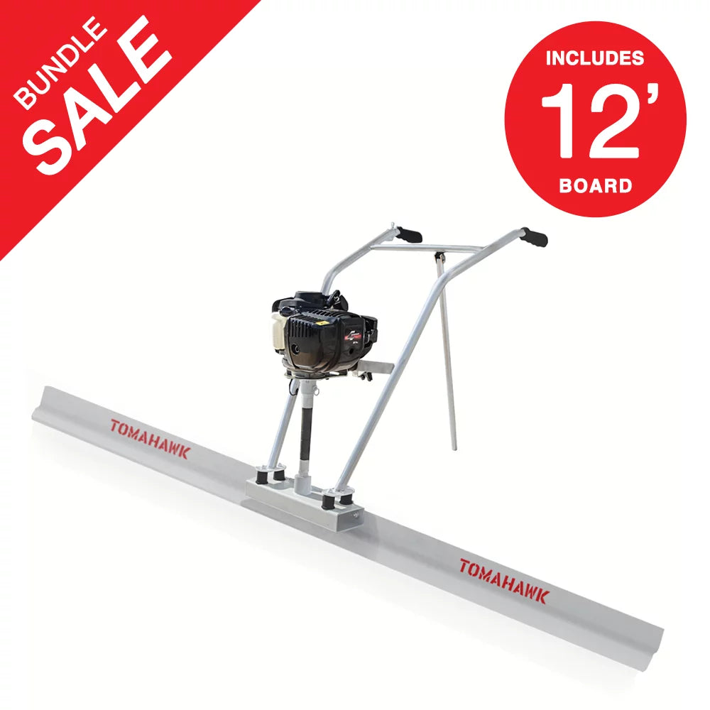 37.7cc Gas Concrete Power Screed with 12ft Aluminum Board Q657