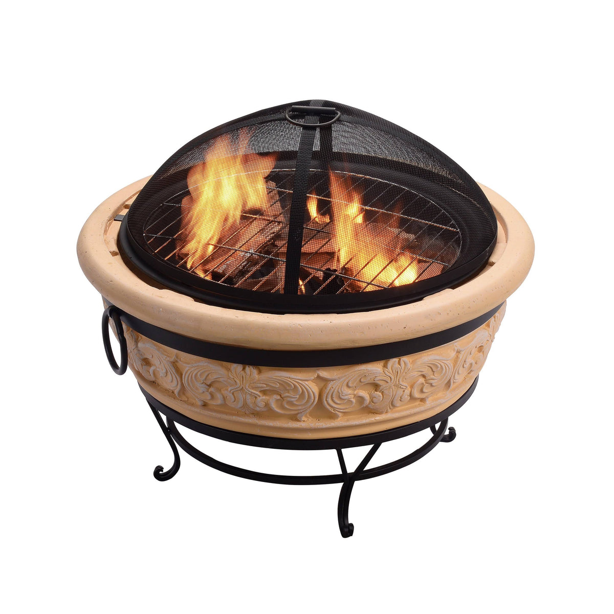 27 inch Round Wood Burning Fire Pit L90375