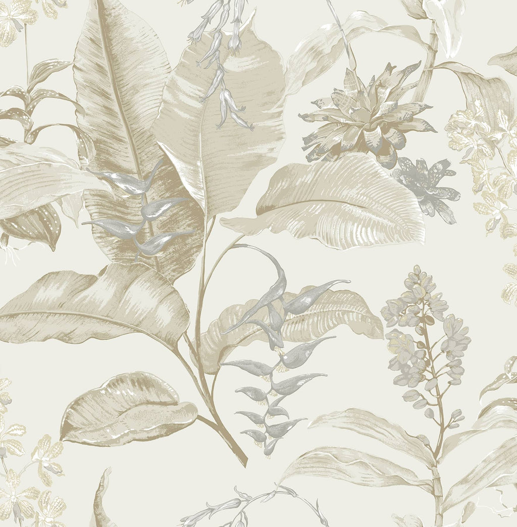 Beige Botanical Wallpaper J6128