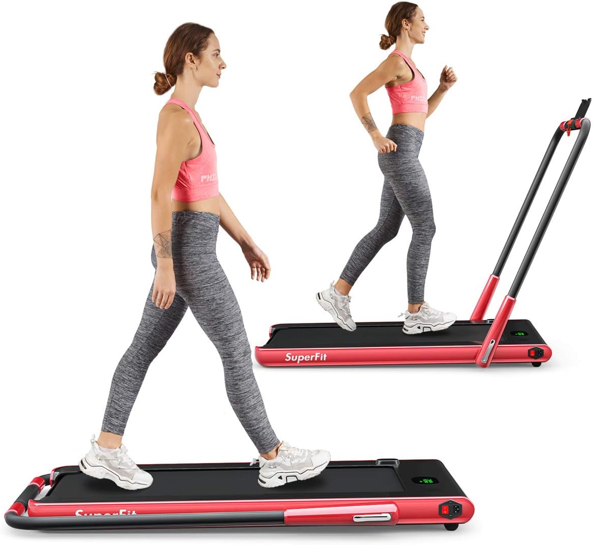 2 in 1 Folding Treadmill with APP Control and LED Display F887302