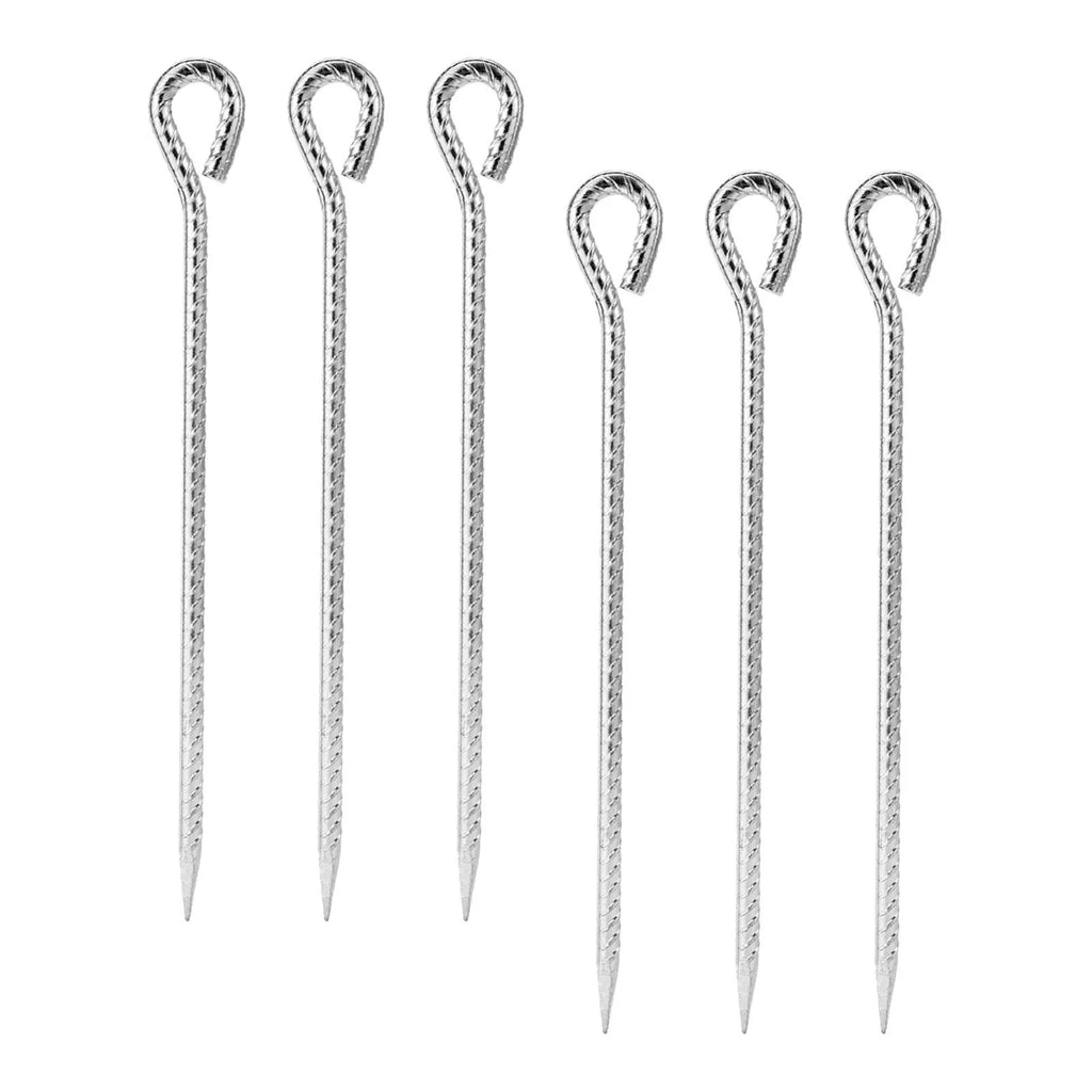 6 Pieces Tent Stakes Pegs with Hook 35CM N688