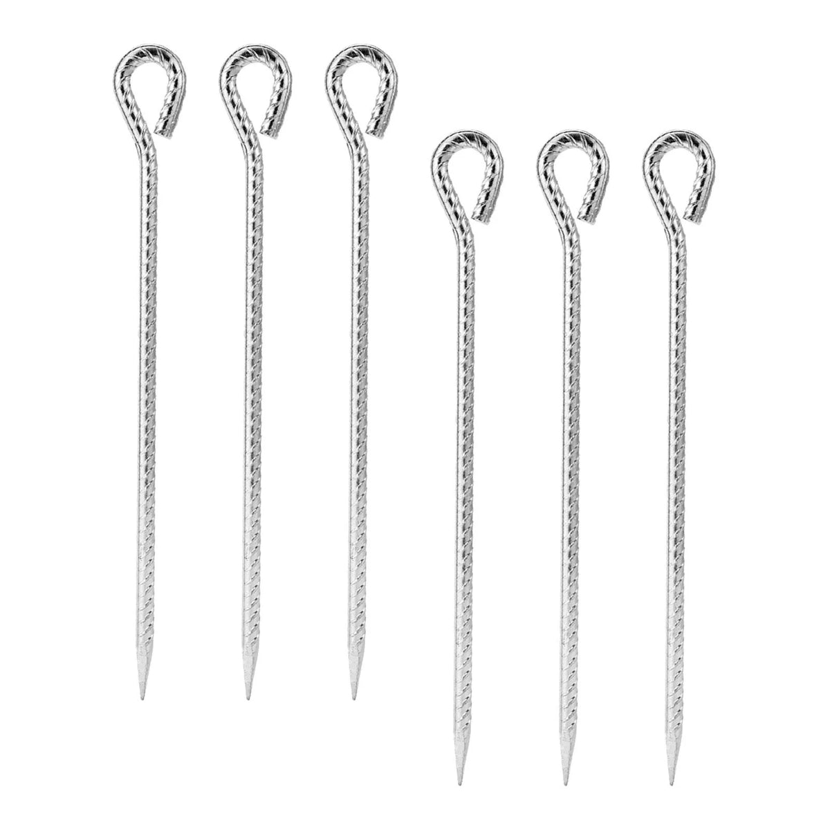 6 Pieces Tent Stakes Pegs with Hook 35CM N688