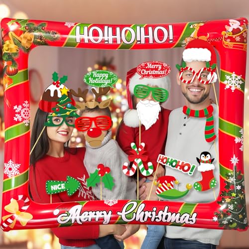 Christmas Photo Booth Props Inflatable Frame 32Pcs D732