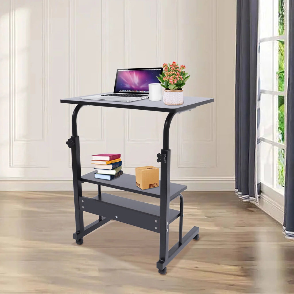 Portable Liftable Laptop Desk with Wheels S526