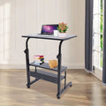 Portable Liftable Laptop Desk with Wheels S526