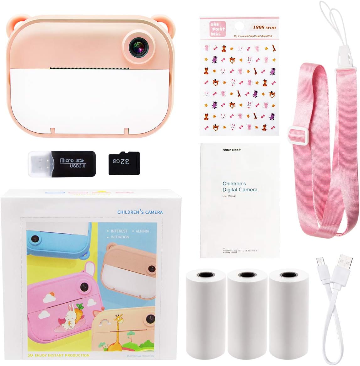 Kids Instant Print Camera with 2.4” HD Screen S933