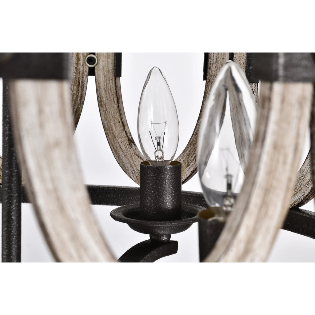 Faux Drift Wood 18inch Pendant Ceiling Lighted Chandelier P28371