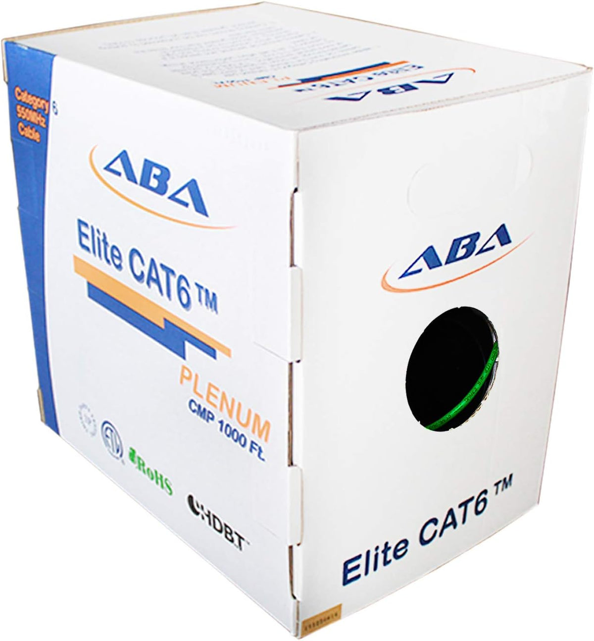 Blue Bulk Ethernet Cable 1000ft UTP 23AWG Solid Pure Bare Copper L7109