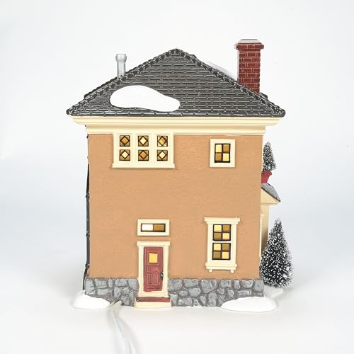 Porcelain Snow Village Lit House Y41194