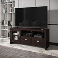 55" Modern TV Stand with Storage, Wenge Brown C1171