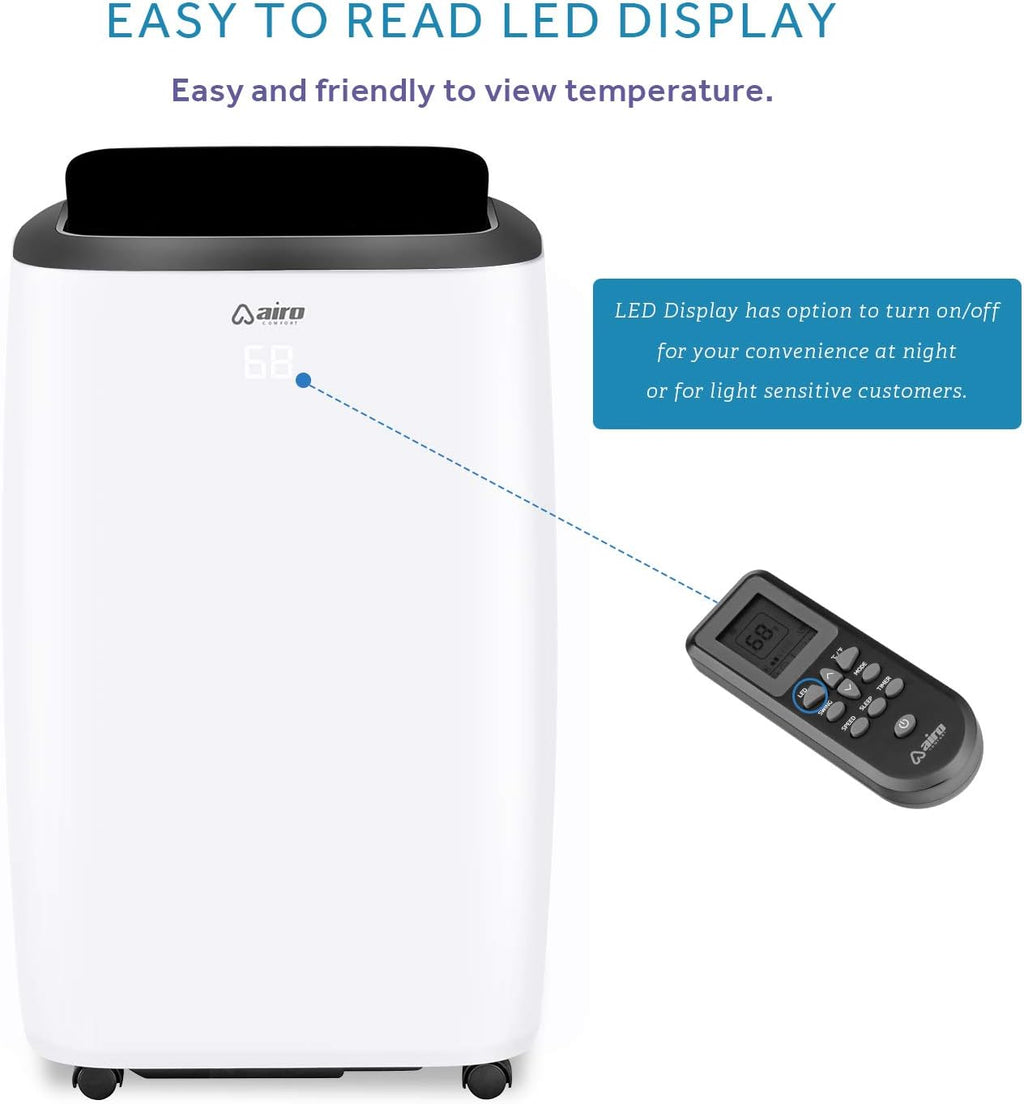 Portable Air Conditioner 14,000 BTU with Remote Control, White R37733