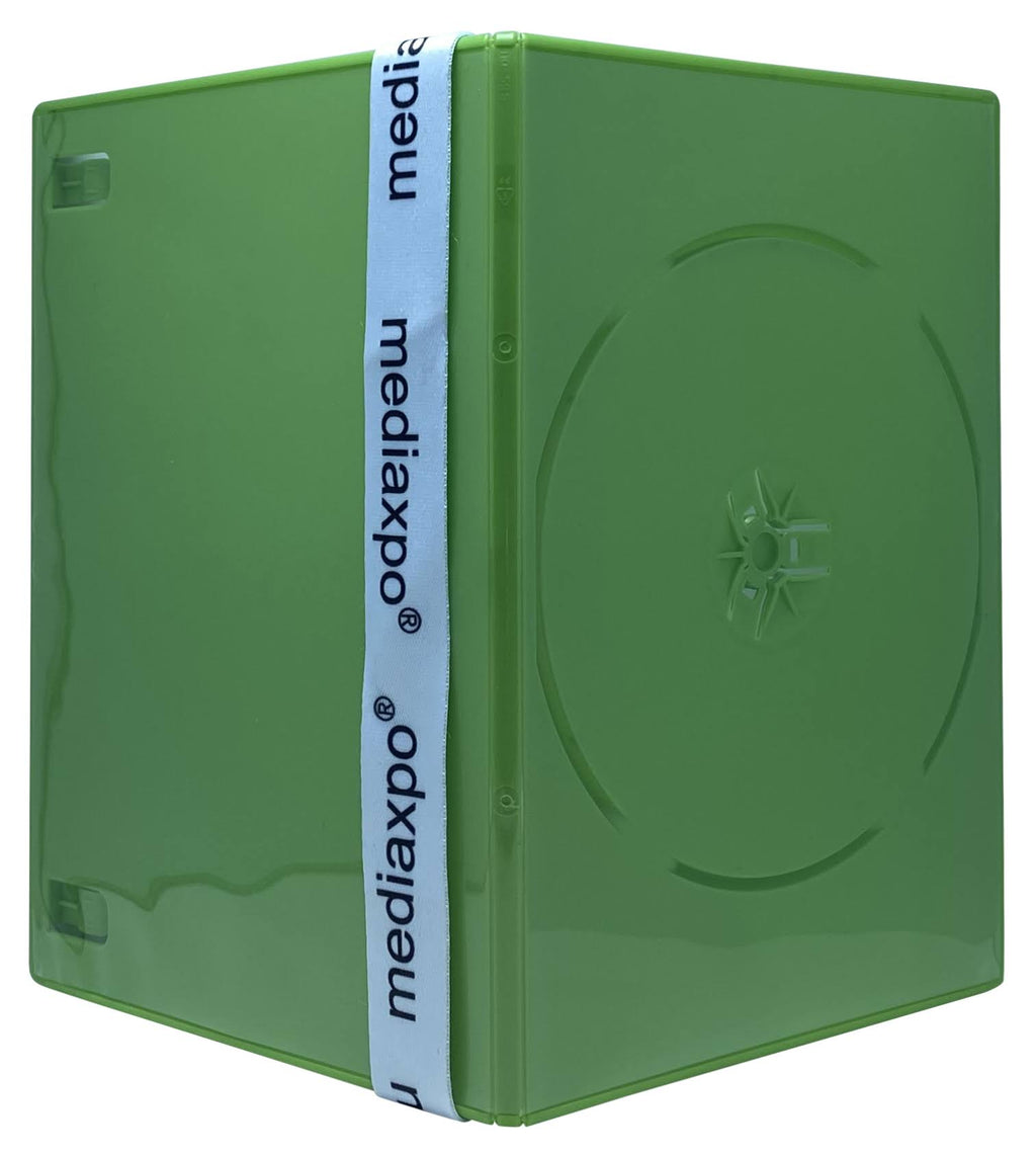 200 Slim Solid Green Single DVD Cases 7mm R31210