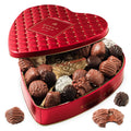 Heart Shaped Chocolate Gift Basket with Assorted Milk Chocolate Truffles R311