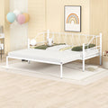 White Twin Size Metal Daybed with Trundle I331