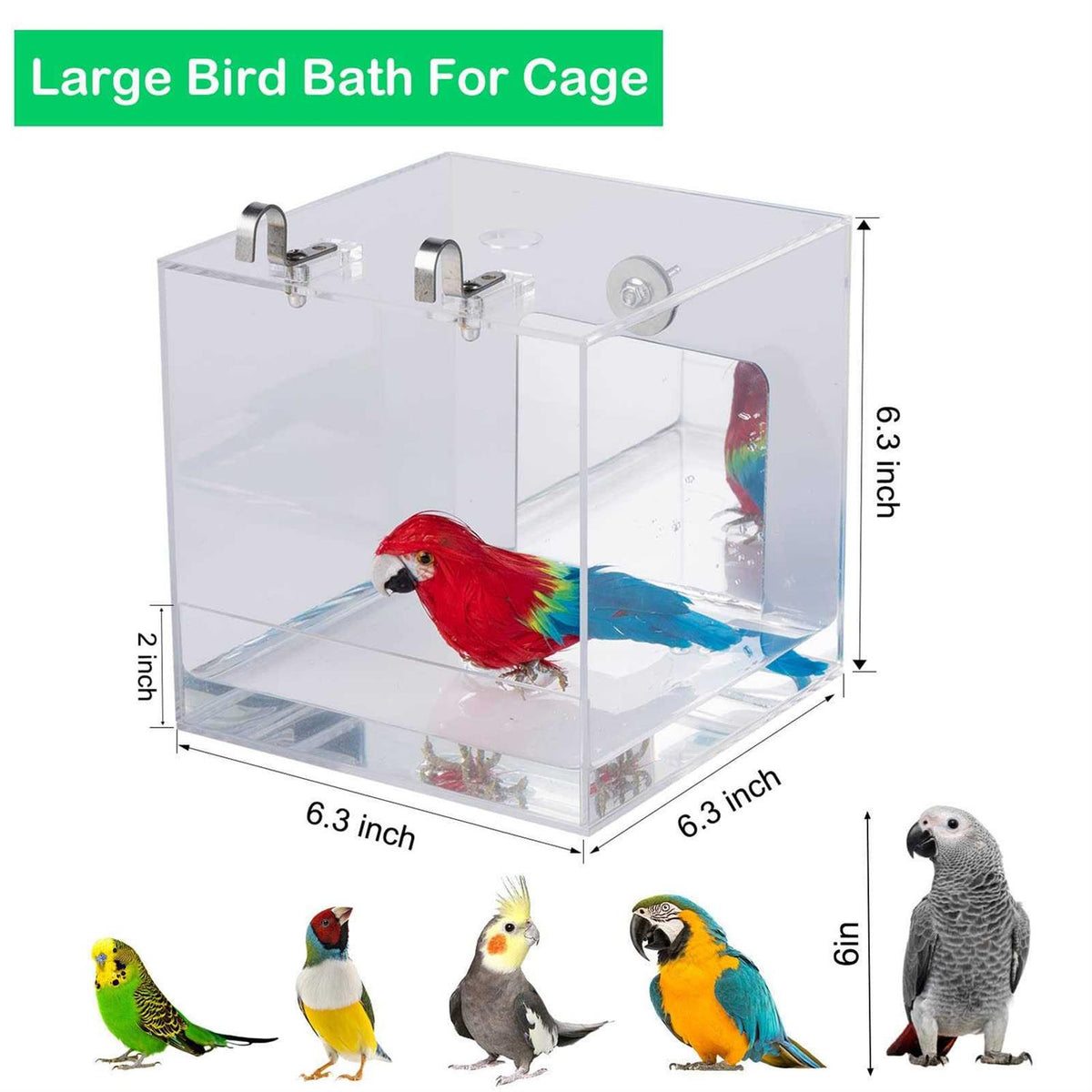 Large Hanging Bird Bath Cage Accessories D42754