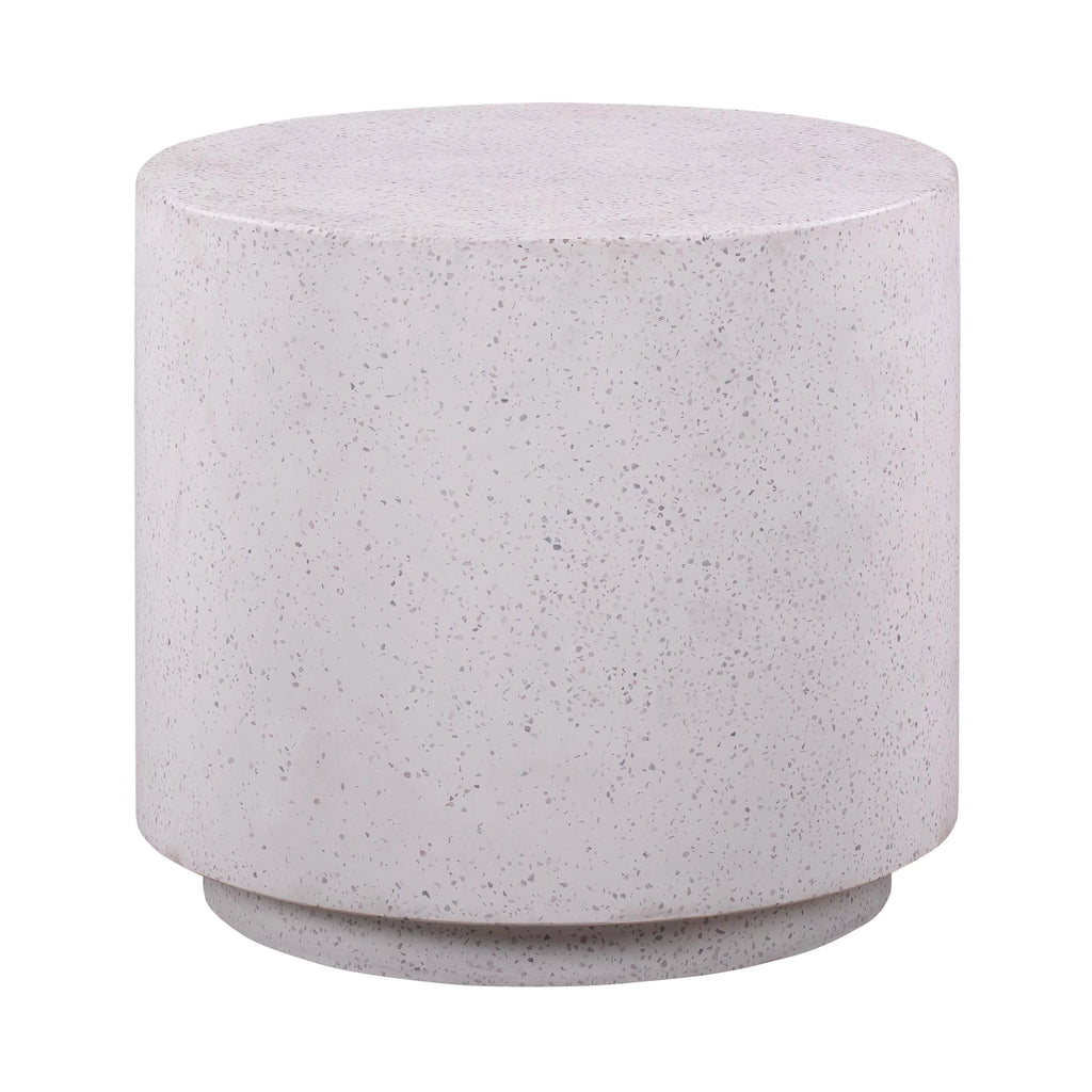 Round Light Speckled Concrete Side Table M461