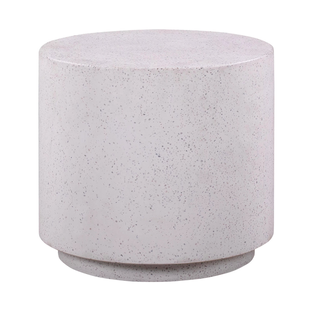 Round Light Speckled Concrete Side Table M461