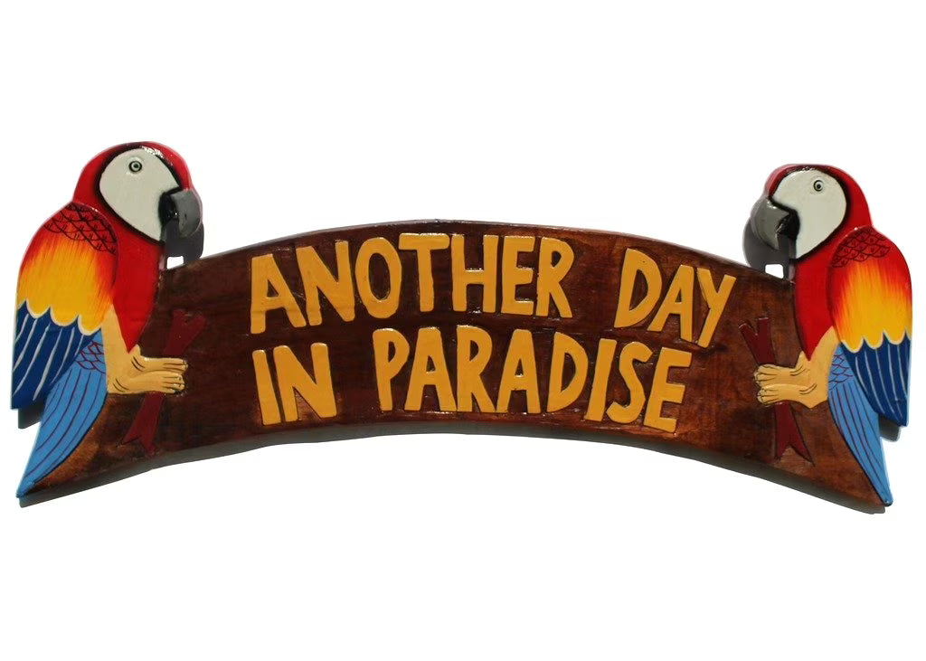 Large Wood Carved Tiki Bar Sign H382677