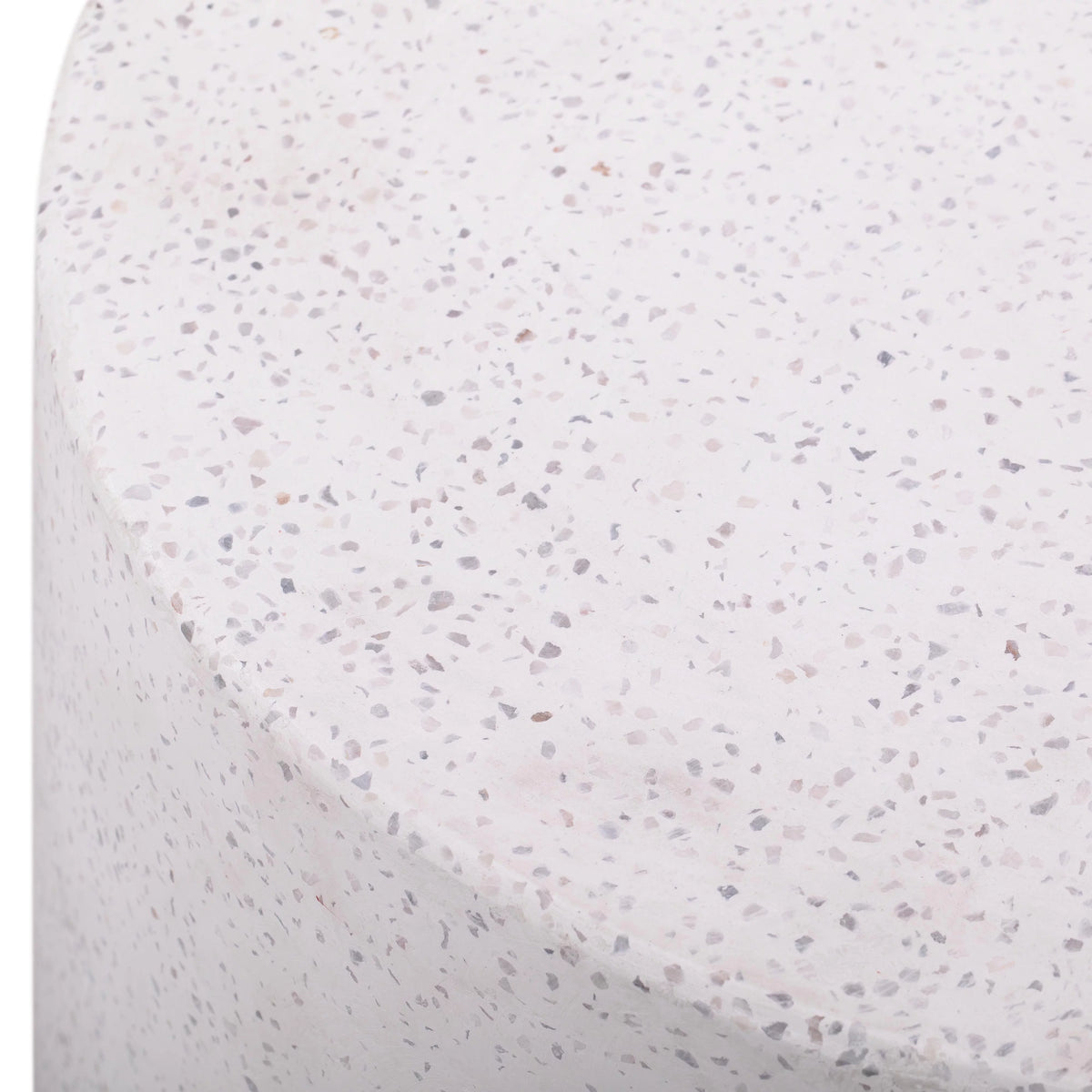 Round Light Speckled Concrete Side Table M461