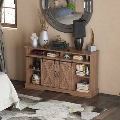 Wooden TV Cabinet with Sliding Door H74455