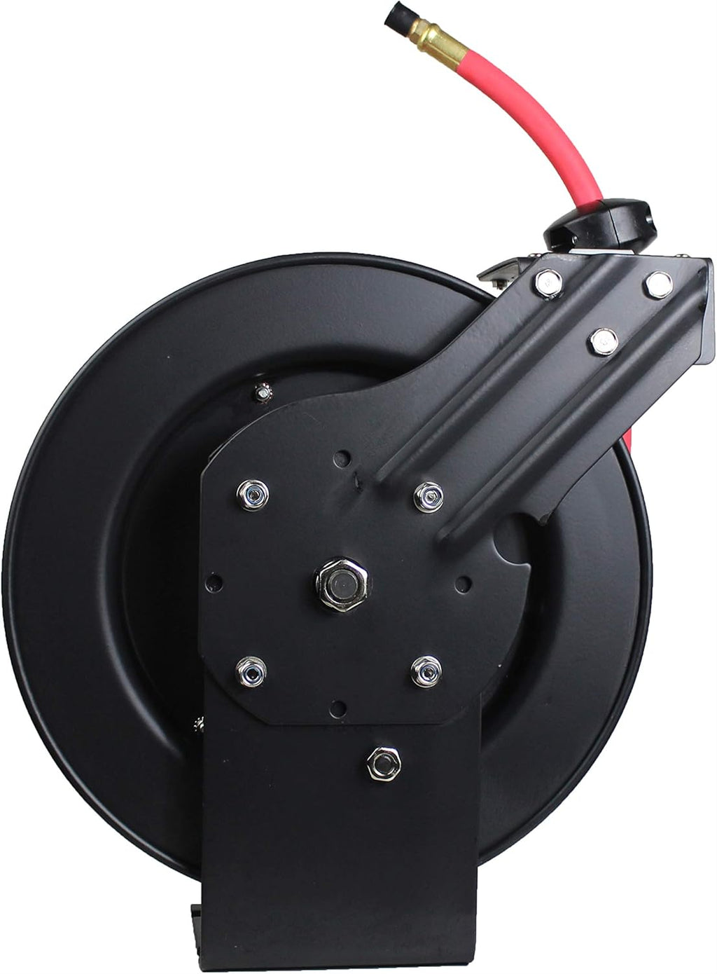 25ft Auto Rewind Retractable Reel with 3/8" x 25' Air Hose with Brass Fittings Pack of 2 X85995