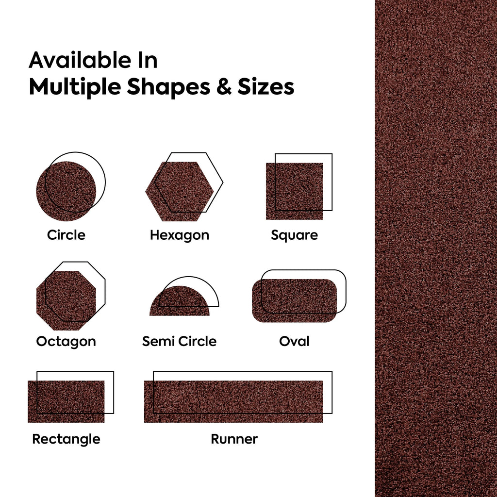 Chocolate Color 2' x 4' Rectangle Rug Set of 20 X443333