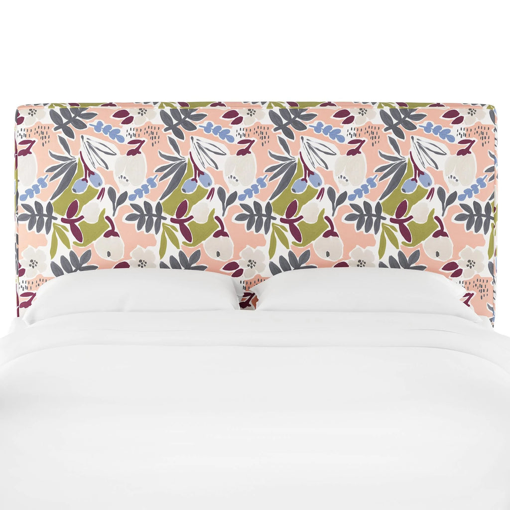 California King Headboard Peach Floral B734