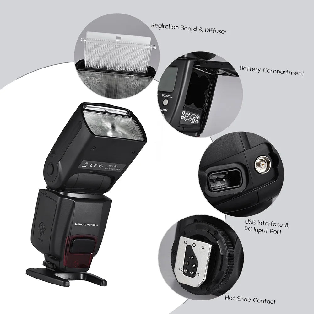 Wireless TTL Slave Flash Speedlite GN58 R455
