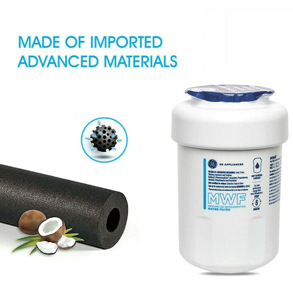 2 Pack Refrigerator Water Filter Replacement D3195