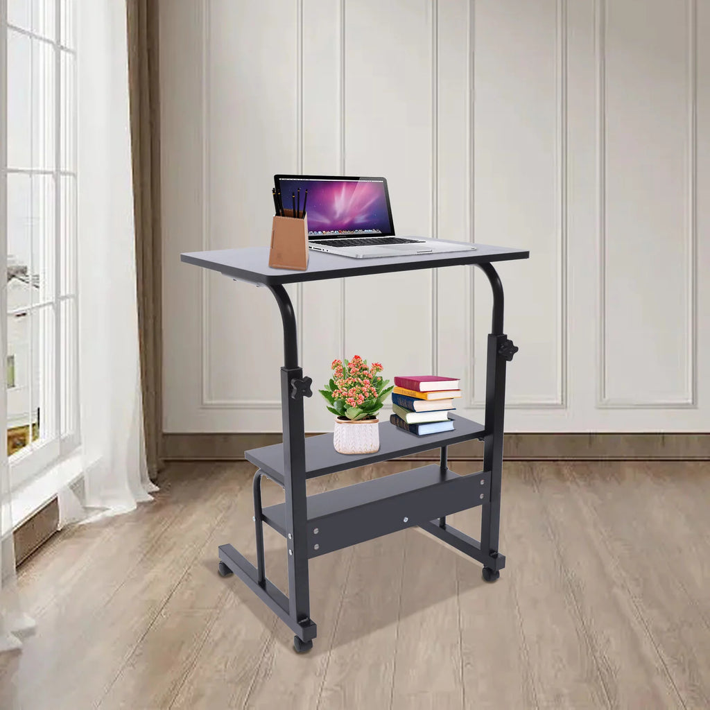 Portable Liftable Laptop Desk with Wheels S526