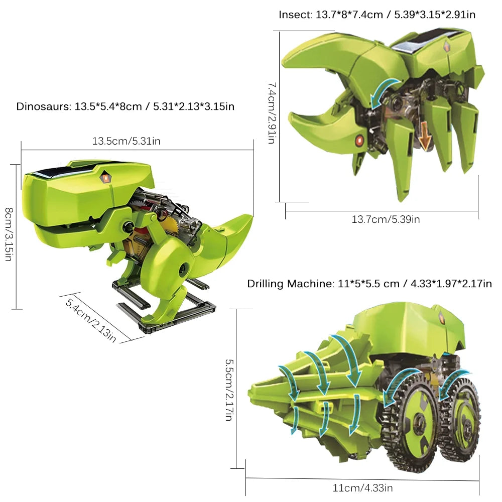 3 in 1 Solar Robot DIY STEM Science Toy Assembly Model N388