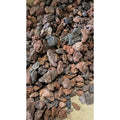 Red Volcanic Lava Rock Fire Pit 9 lbs 3/8 inch Q11932