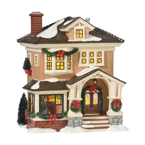 Porcelain Snow Village Lit House Y41194