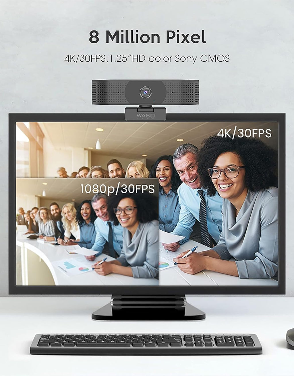 4K Webcam with Microphone, Auto Focus, USB Z5645