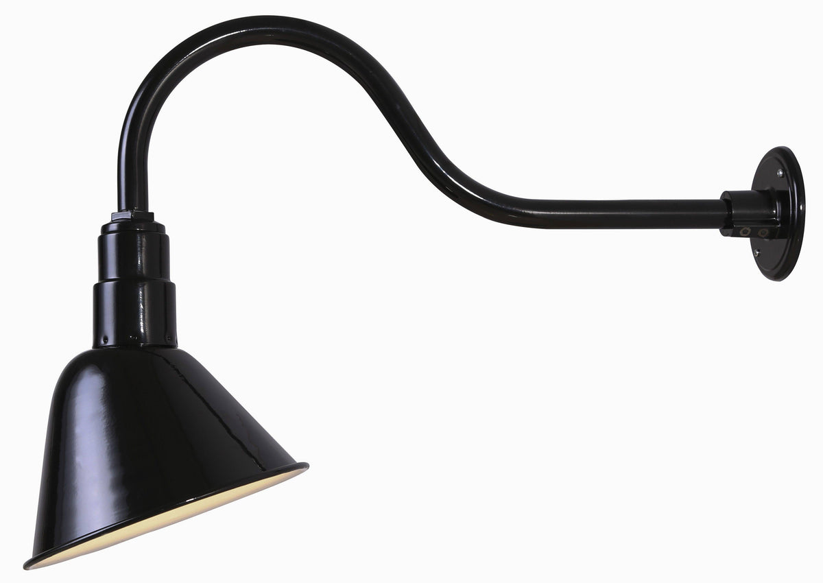 Black 1-Light Outdoor Wall Sconce H53754