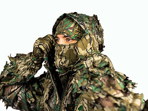Camouflage Leafy Hunting Jacket with Hood X106202