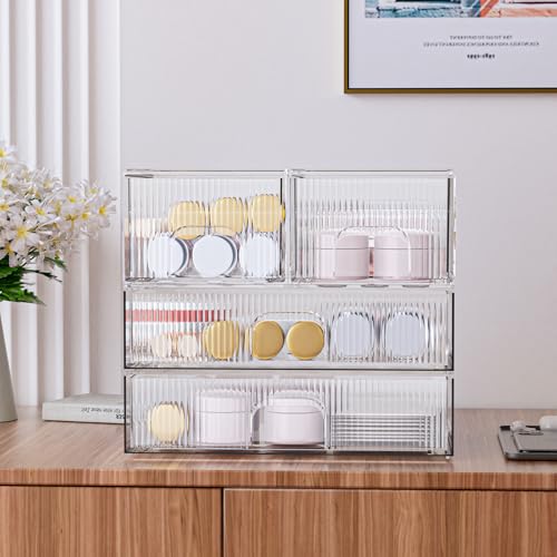 3 Pack Clear Acrylic Drawer Cosmetic Organizer N94085
