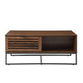 Dark Walnut Slat Door Coffee Table Y74695
