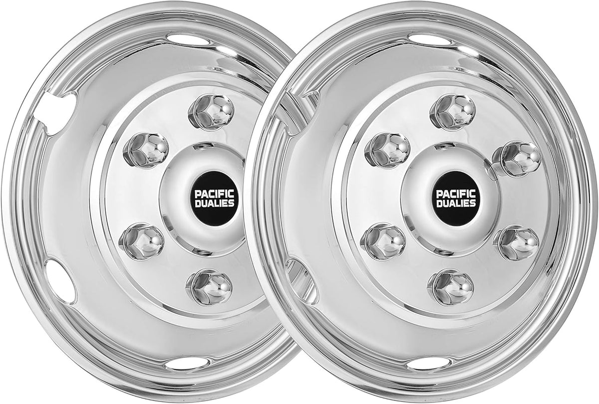 Polished 19.5 inch 6 Lug Stainless Steel Wheel Simulator Kit L558