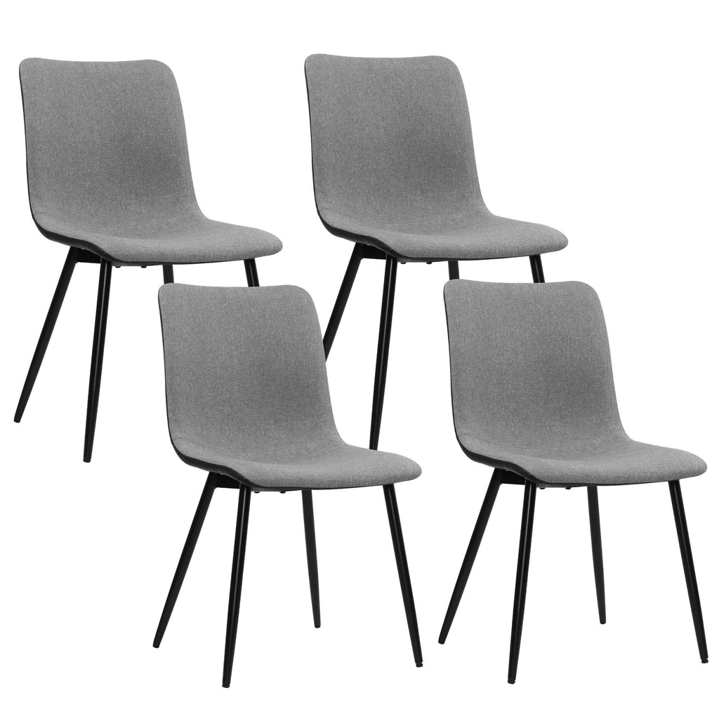 Grey Fabric Dining Chairs Set of 4 A517