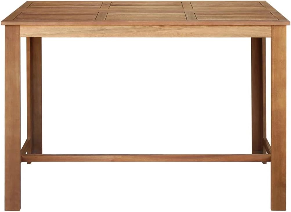 Solid Acacia Wood Bar Table 47.2"x23.6" Brown R1491